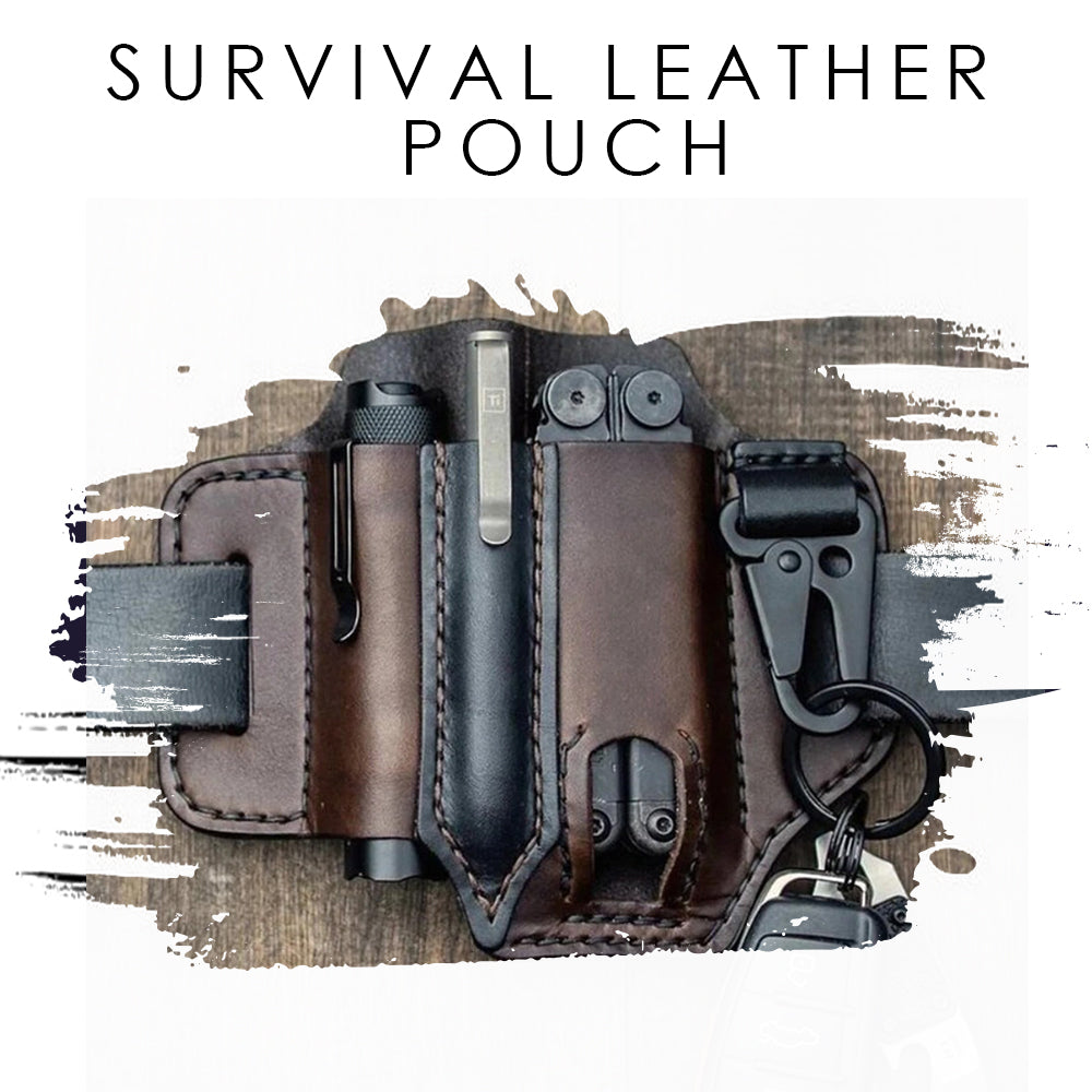 Survival Leather Pouch